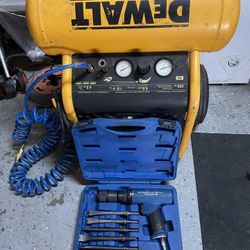 DEWALT AIR COMPRESSOR & CORNWELL TOOL CHIPPER