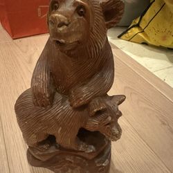 Wooden Carved Brown Bears, Pick Up In Temple City