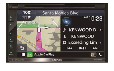 Kenwood DNX577S 6.8" Capacitive Touchscreen DVD Navigation Receiver | Apple CarPlay & Android Auto Compatible | Digital LED Backlit LCD Display