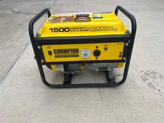 Champion 1500 watts generator i bought storage unit and found there i pulled and started asking $200 looks like new