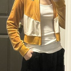 Nike Yellow Velvet Cropped Top