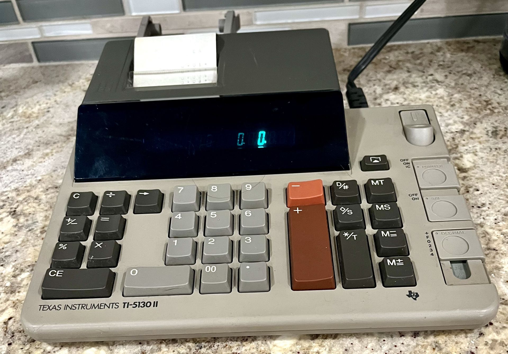 Vintage Printing Calculator Texas Instruments TI-5130II