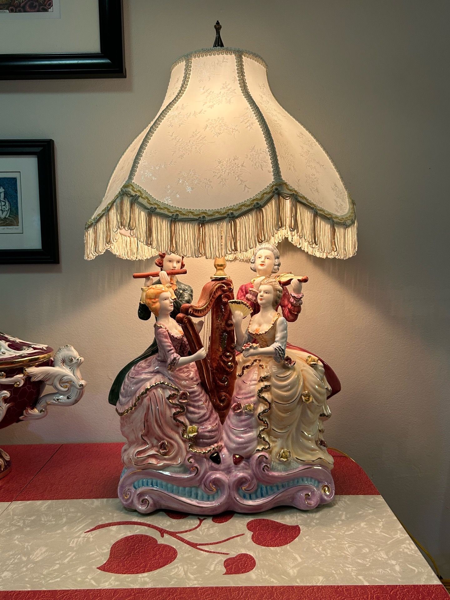 Fully Restored Capodimonte Quartet Lamp