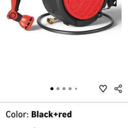 Retractable Garden Hose Reel Wall Mounted With Nozzle