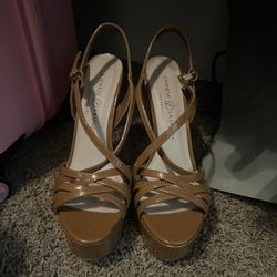 Steve Madden Cognac Color Heels Size 8.5