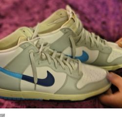 Nike Dunk High SE Men's Retro Split Baltic Blue Athletic Shoes Sneakers 13
