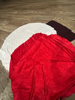 Velvet Fabric Lot – Red, White,