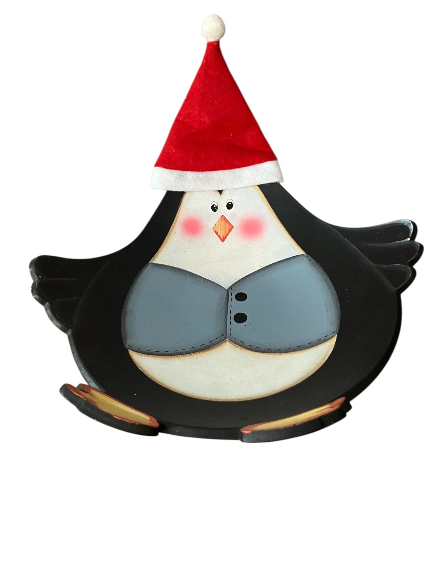 Hand Painted Penguin Wooden Dish