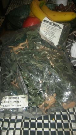 Bag of plastic army men