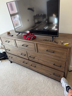 King size bed frame and dresser