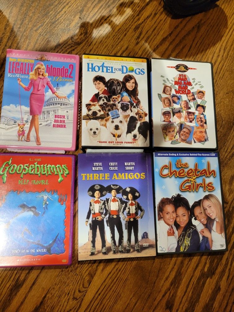 6 Movie DvDs