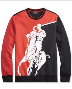 NEW Polo Ralph Lauren Men's Interlock P-Wing Big pony Sweatshirt Shirt XL $198