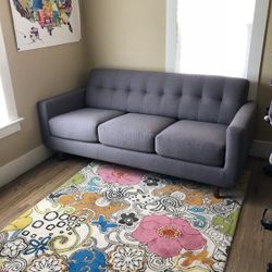 ALLIE Jade 80" Queen Sleeper Sofa with Memory Foam Mattress.