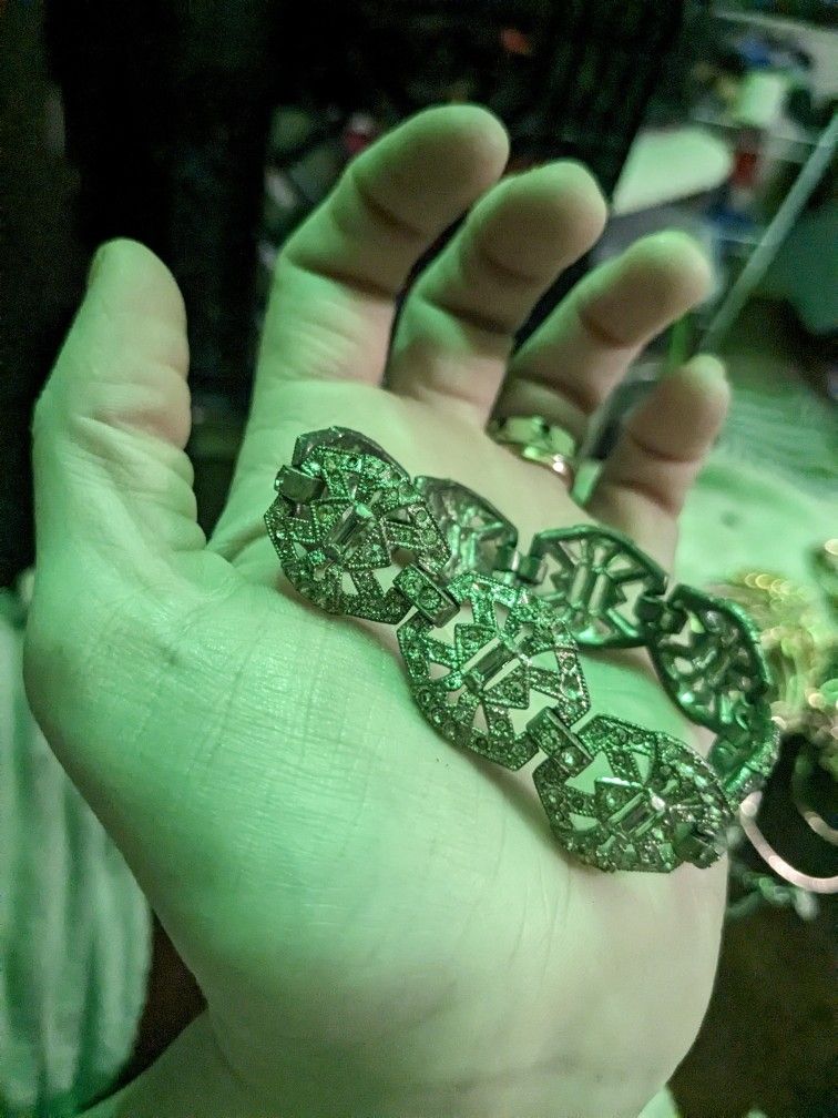 Silver Diamond Style Bracelet 