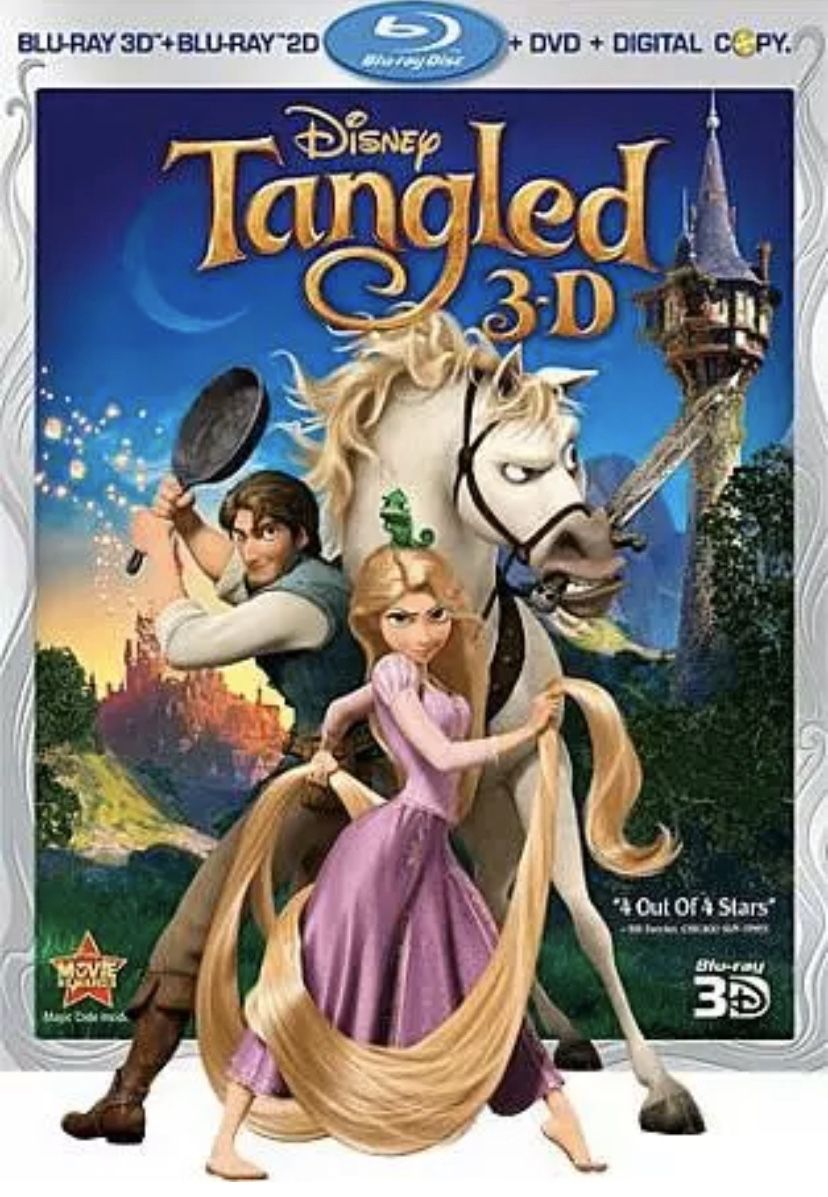 Disney Tangled 3D 4 Disk Blue Ray DVD Brand New Sealed with price tag