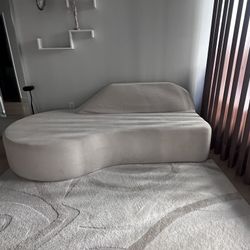 Cream Curved Sofa Couch