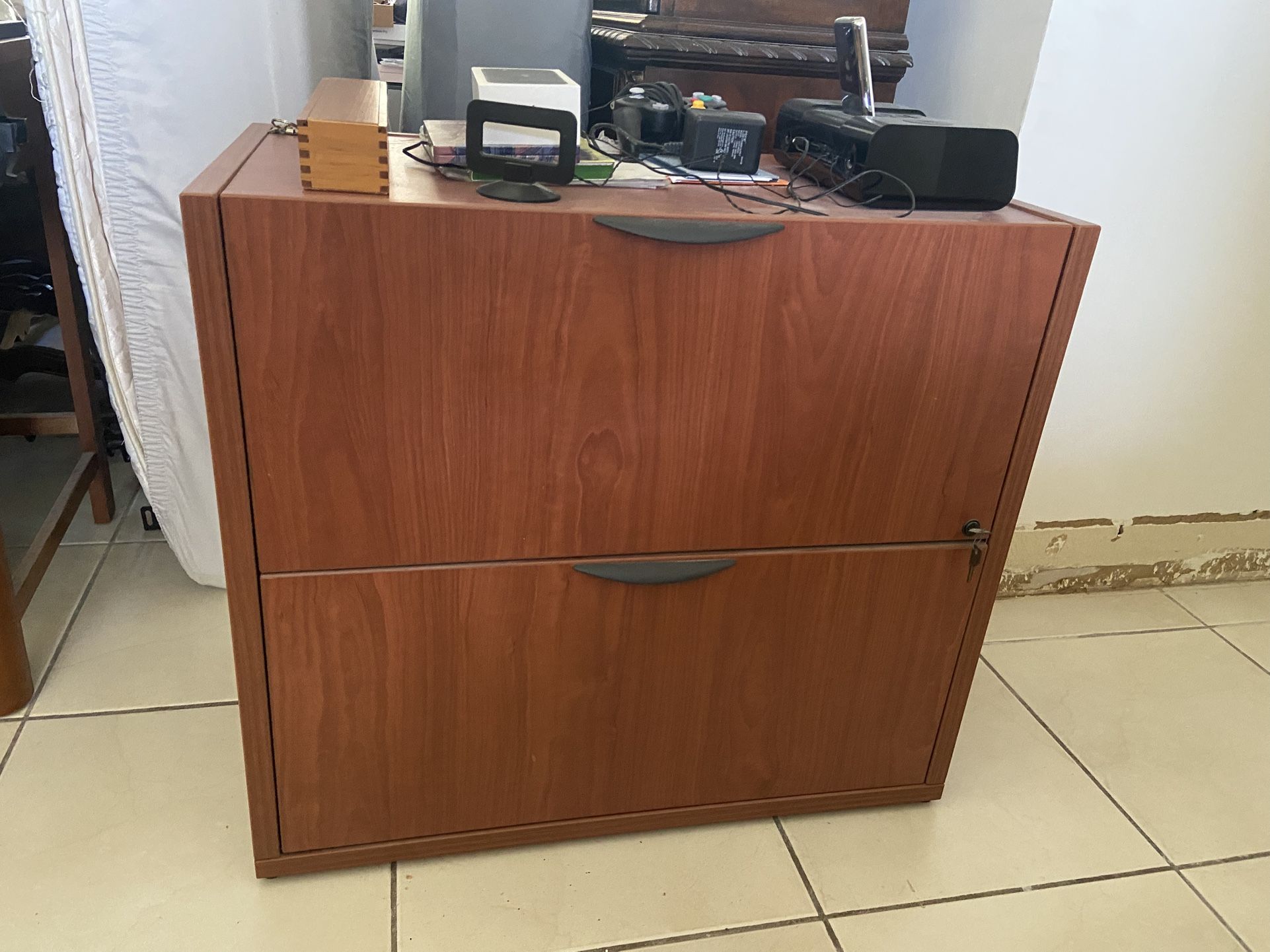 Two Drawer File Cabinet with Lock & Key