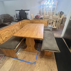 Wooden Dining Nook Set