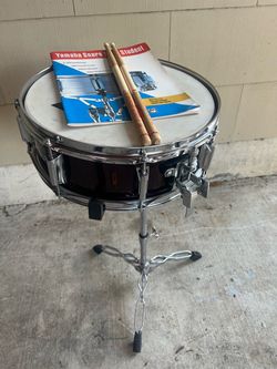 Snare Drum with Stand and Drumsticks