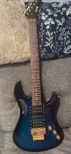 Blue Electric Guitar Gold Hardware, OBO