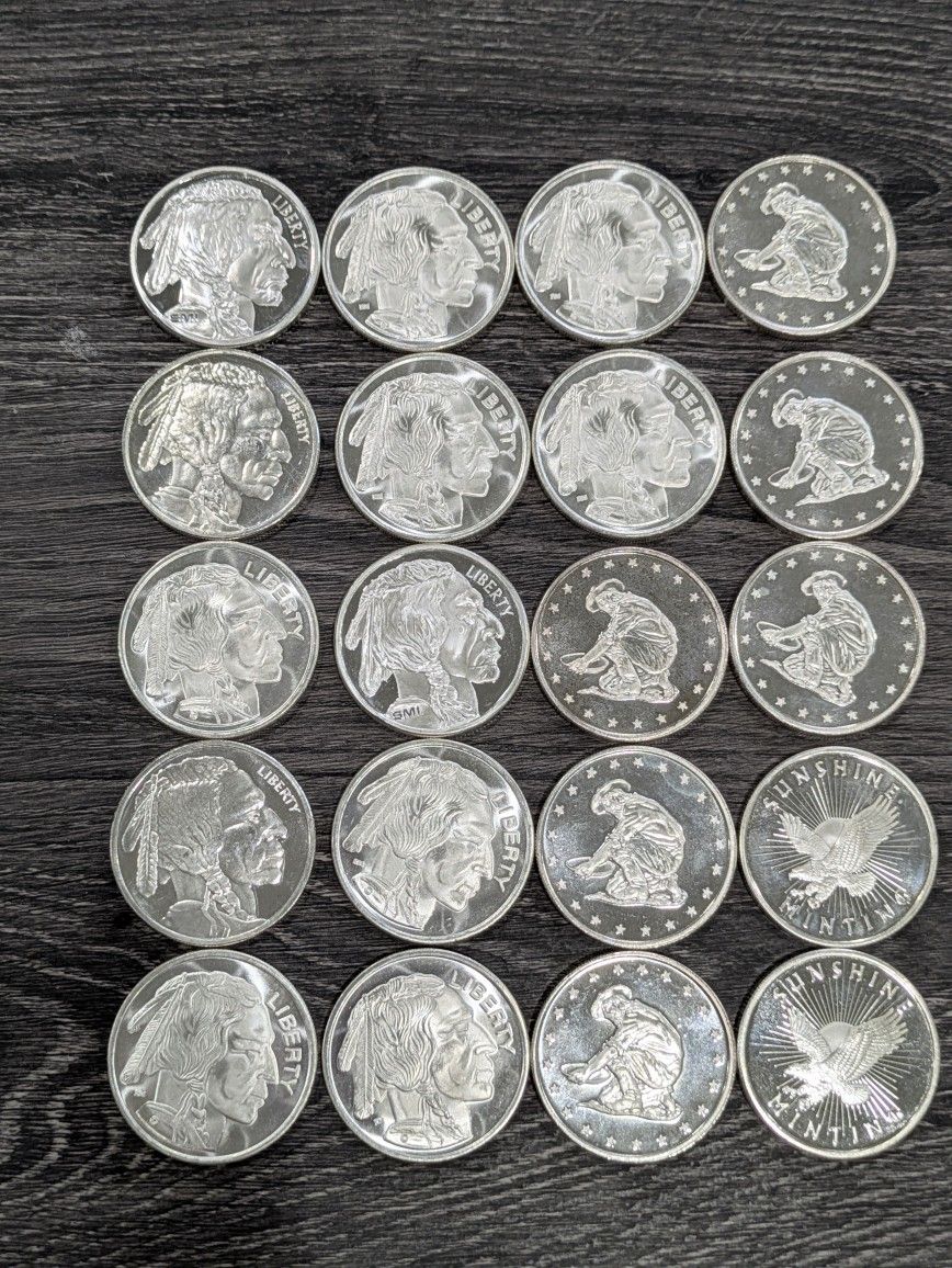 Tube Of Silver Rounds 