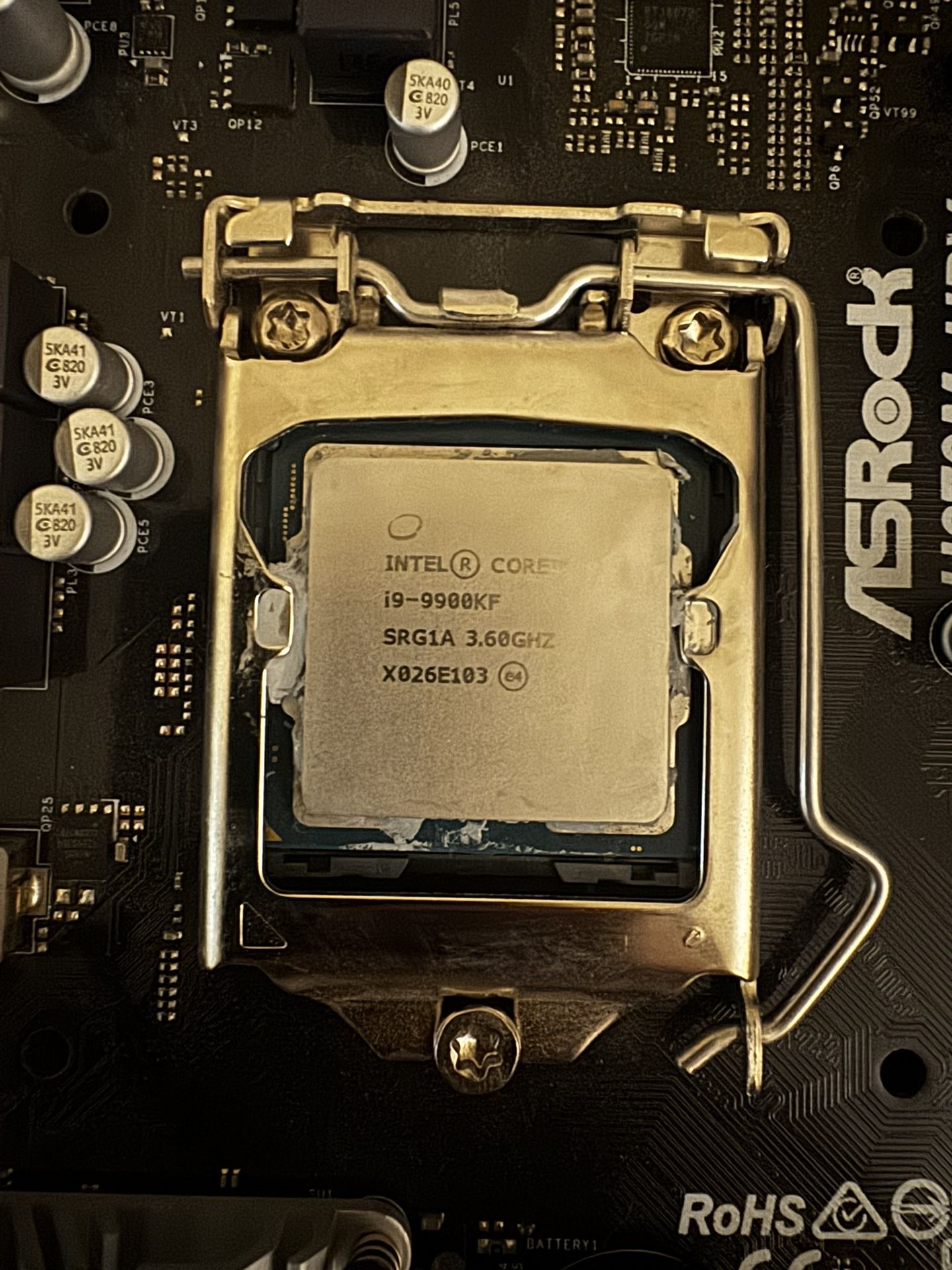 Intel I9 9900kf CPU And ASRock H370m-HDV Motherboard
