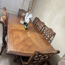 Real Wood Antique Dining Table