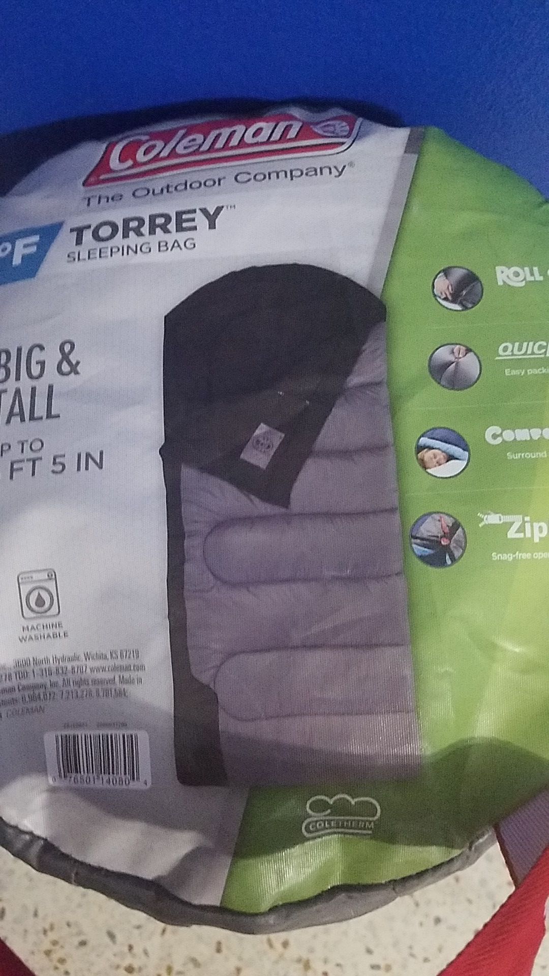 Coleman sleeping bag brand new never used still in package