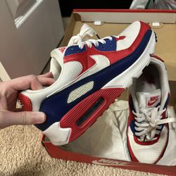 Red White And Blue Nike Air Max 90 - 7.5 Mens / 9 Womens