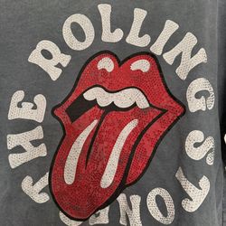 The Rolling Stones Glamour Rhinestone Sweatshirt