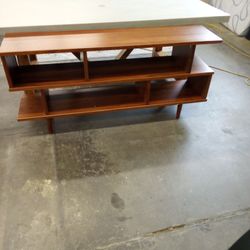 Ashlyn Walnut Brown Wood Book Shelf 