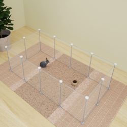 Translucent White Pet Playpen Cage Indoor Outdoor Small Animal Guinea Pig Puppy Kitty Bunny #001