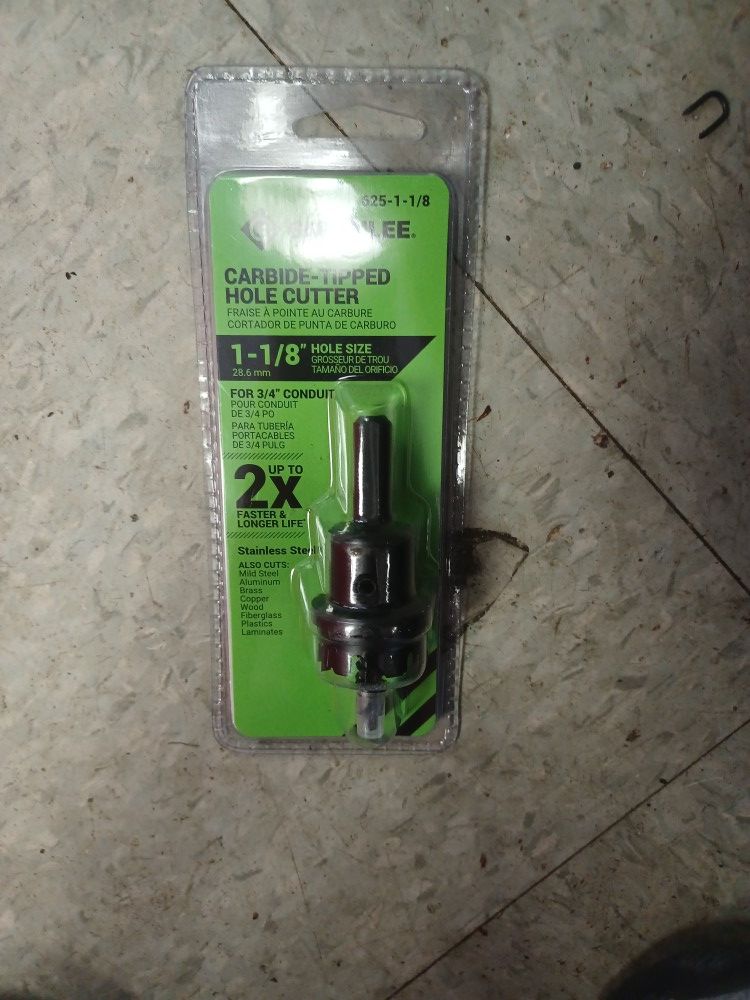 Greenlee Carbide Tipped  Hole Cutter 1- 1/8 In