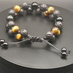 tygers eye stone bracelet handmade 