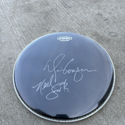 Alice Cooper And Neal Smith Signed Drumhead