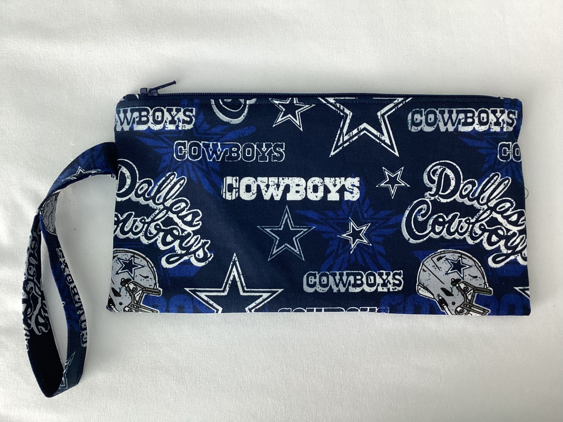  Dallas Cowboys Wristlet Purse Clutch  Washable! Handmade