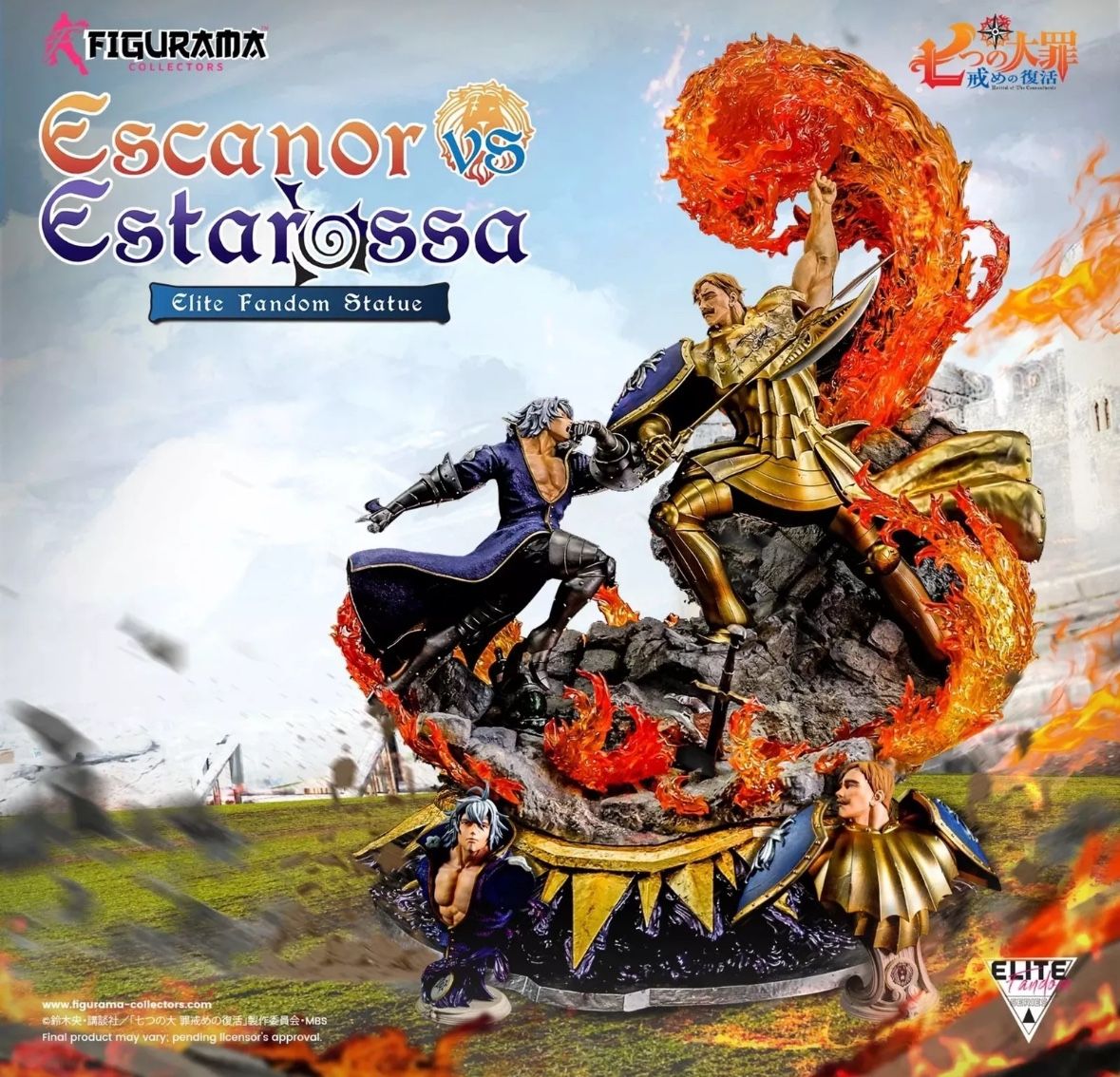 Figurama Seven Deadly sins- Escano vs Estarossa anime netflix polystone Statue