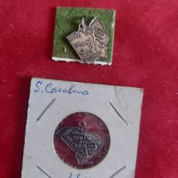Sterling Silver South Carolina And Ohio State Pendants