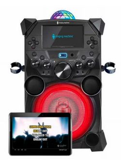 Singing Machine Dj lights karaoke 3 mic included speaker