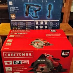 BOSCH 18V GNHNAIL Gun And CRAFTSMAN 15.0 AMP HANDSAW