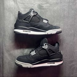 Air Jordan 4 Retro SE ‘Black Canvas’ Sneakers Size 7.5 DV0553-006
