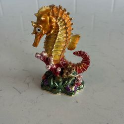 Beautiful Seahorse, Handpainted Trinket Box