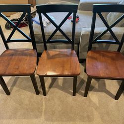 Set Of 3 Dining Room Chairs 