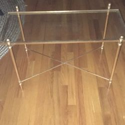 Gold Glass Coffee Table 31.5-14-18