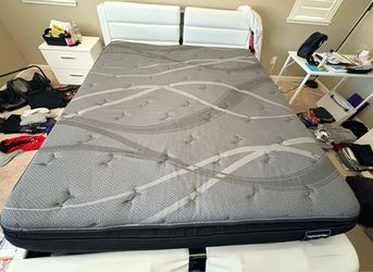 Cal King mattress set. Bed frame free if interested