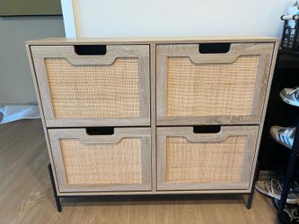 Natural Rattan Shoe Cabinet