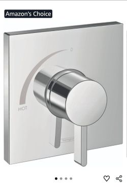 3015: New Hansgrohe Ecostat Square Modern Pressure Balance Shower Valve Trim in Chrome, 1(contact info removed)