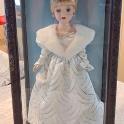 Swarovski Porcelain Doll With Case
