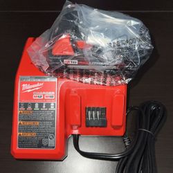 Milwaukee M12/M18 Charger & Battery (NEW)