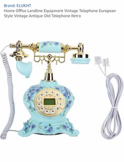 European style antique old telephone retro home and office
